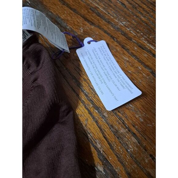 New M/L Fabletics Bossed Brown Nearly Naked Shaping Thong Bodysuit Shapewear - Picture 8 of 9